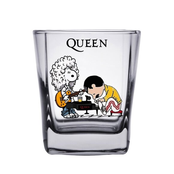 PEANUTS version QUEEN/FREDDIE Mercury Shot Glass/Matching Gift Box! - Picture 2 of 2